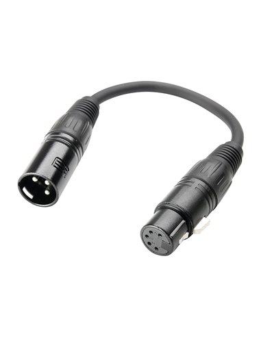 Adam Hall Cables 3 STAR DHM 0020 - Adaptador DMX de XLR 5 Pines hembra a XLR 3 Pines macho 0,2 m