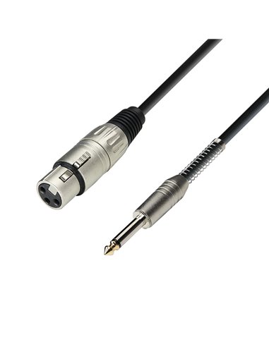 Adam Hall Cables 3 STAR MFP 0300 - Cable de Micro de XLR hembra a Jack 6,3 mm mono 3 m