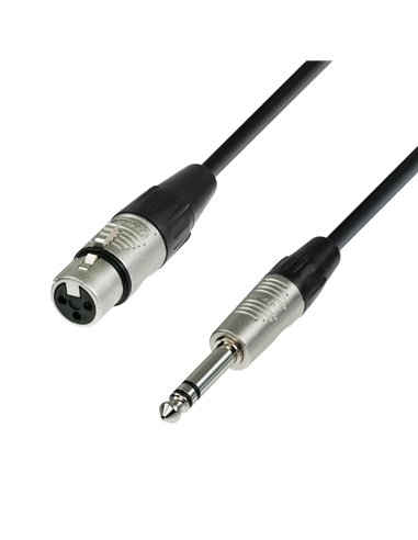 Adam Hall Cables 4 STAR BFV 0600 - Cable de Micro REAN de XLR hembra a Jack 6,3 mm estéreo 6 m