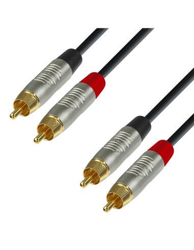 Adam Hall Cables 4 STAR TCC 0150 - Cable de Audio REAN de 2 RCA macho a 2 RCA macho 1,5 m