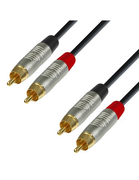Adam Hall Cables 4 STAR TCC 0150 - Cable de Audio REAN de 2 RCA macho a 2 RCA macho 1,5 m