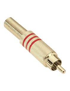 Adam Hall Connectors 7623 RED - Conector aéreo RCA dorado rojo 2