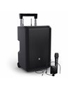 LD Systems ANNY® 10 HBH 2 B6 - Altavoz PA Bluetooth® de 10″ con batería, mezclador, 1 micrófono inalámbrico y 1 micrófono de dia