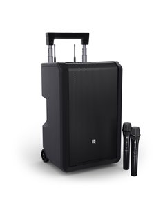 LD Systems ANNY® 10 HHD 2 B6 - Altavoz PA Bluetooth® de 10" con batería, mezclador y 2 micrófonos inalámbricos
