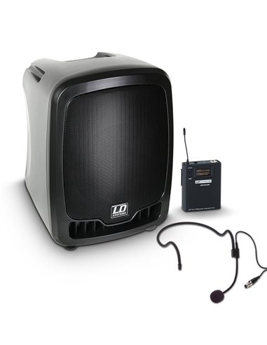 LD Systems Roadboy 65 HS B6 - Altavoz de PA portátil con Micro de Diadema 655-679 MHZ