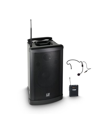 LD SYSTEMS Roadman 102 HS B 5 Altavoz de PA portátil con Micrófono de Diadema