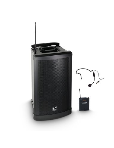 LD SYSTEMS Roadman 102 HS B 6 Altavoz de PA portátil con Micrófono de Diadema