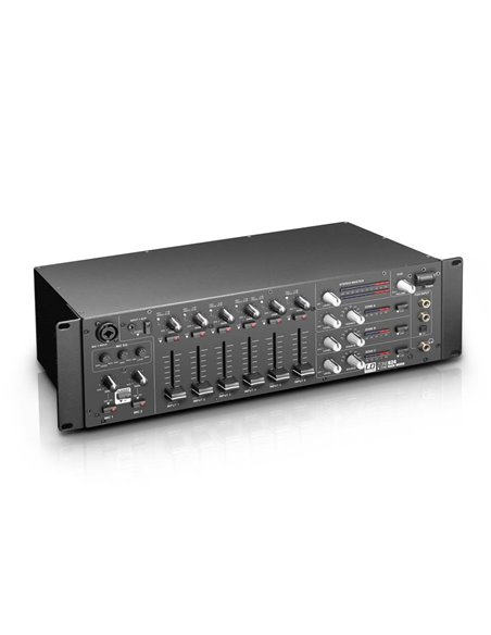 LD Systems ZONE 624 - Mezclador de 4 zonas, formato 19" 3 U