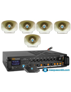 Pack Megafonía 100V ECO 240W para Avisos y Naves-vista lateral 2
