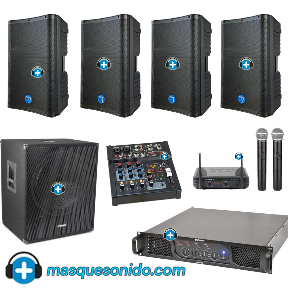 Pack Sonido Karaoke y Eventos 1600W