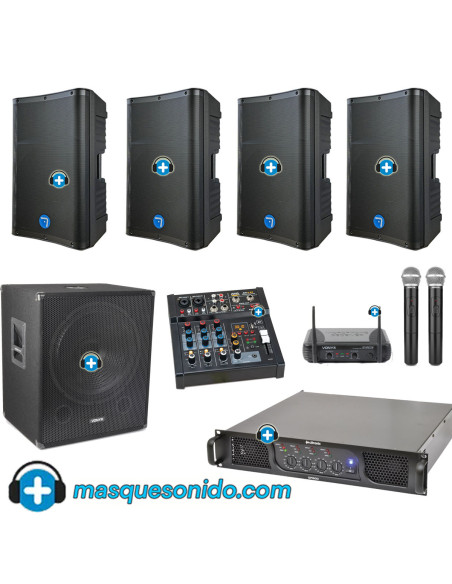 Pack Sonido Karaoke y Eventos 1600W