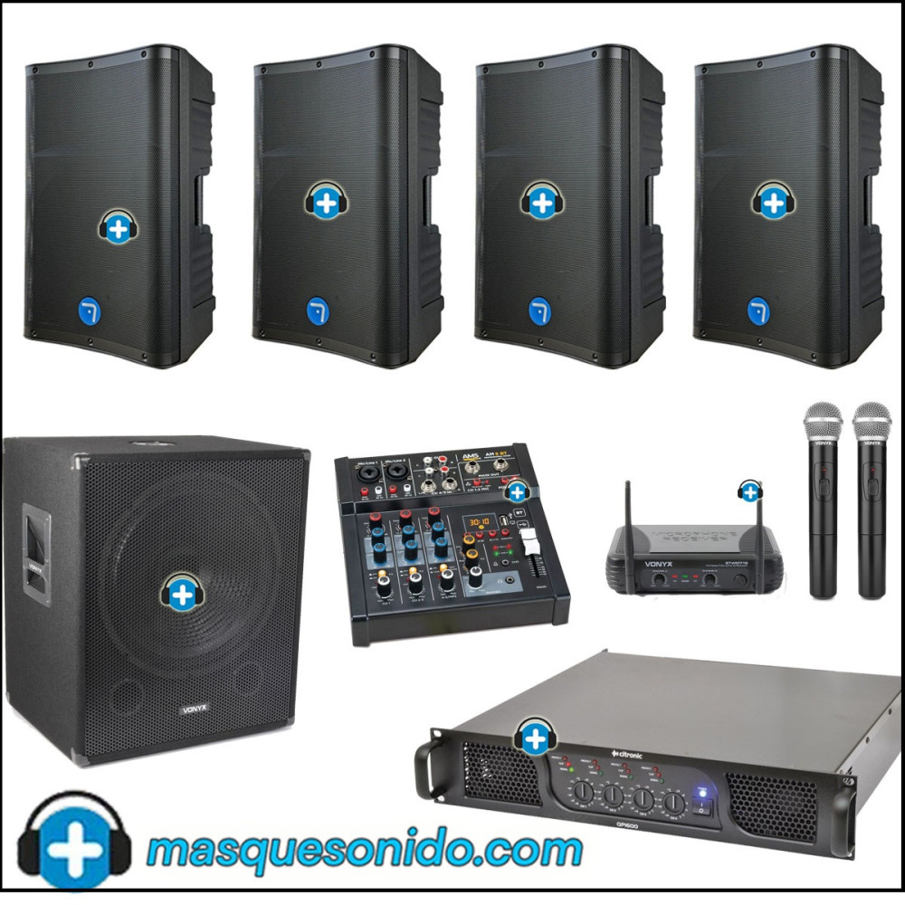 Pack Sonido Karaoke y Eventos 1600W:
