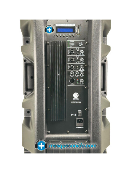 Altavoz doble cono 15″ autoamplificado Seven SV215APRO-TWS – 2000 W, MP3, Bluetooth TWS