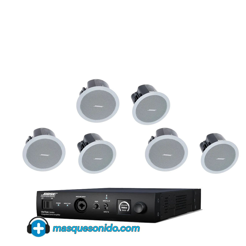 Pack Sonido Ambiental Bose (6 Altavoces Techo + Ampli Veritas)