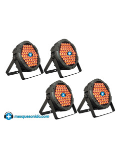 Pack de 4 Focos LED RGB Mark SuperParLED para fiestas y DJ