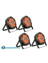 Pack de 4 Focos LED RGB Mark SuperParLED para fiestas y DJ