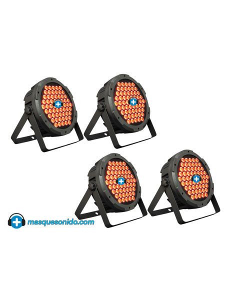 Pack 8x Focos LED 90W RGB + Cables | Mark SuperParLED Eco 85