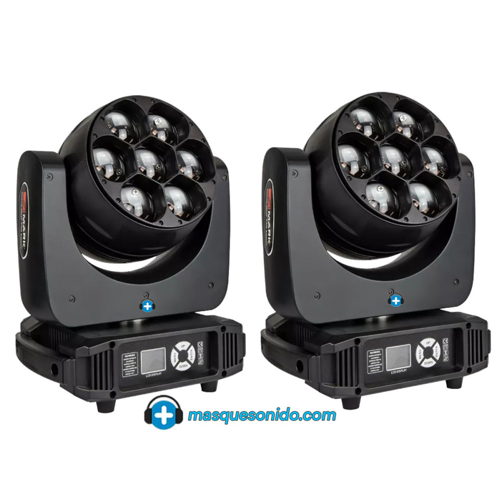 Pack 2 Cabezas Híbridas Zoom Wash/Beam