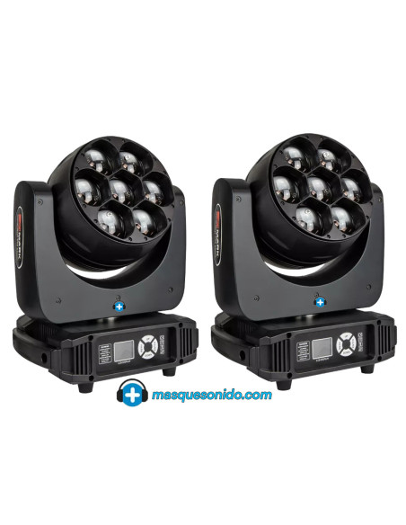 Pack 2 Cabezas Híbridas Zoom Wash/Beam