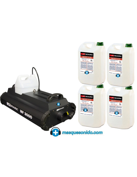 Pack Máquina Humo 3000W Gran Caudal + Líquido