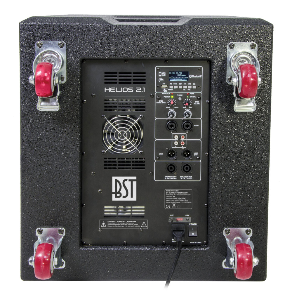 BST HELIOS2.1 – Sistema PA 2.1 activo 900W con sub 18" y 8 satélites