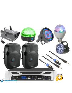 Pack Fiesta Sonido y Luces: Equipo Completo Navidad y Karaoke