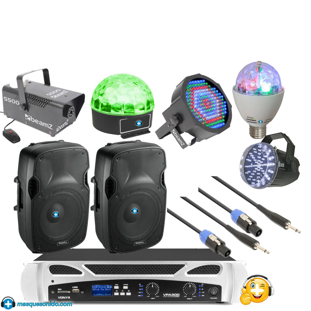 Pack Fiesta Sonido y Luces: Equipo Completo Navidad y Karaoke