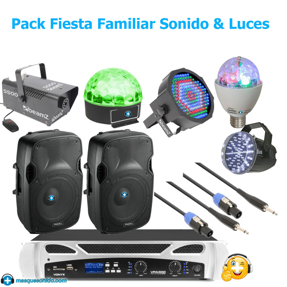 Pack Fiesta Sonido y Luces: Equipo Completo Navidad y Karaoke