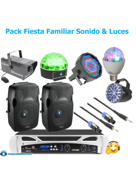 Pack Fiesta Sonido y Luces: Equipo Completo Navidad y Karaoke