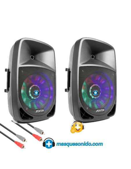 Pack 2 Altavoces 15" Fenton FT1500A Bluetooth + Cable Link