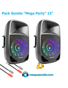 Pack Sonido "Mega Party" 15": Pareja Altavoces Fenton FT1500A ( 2