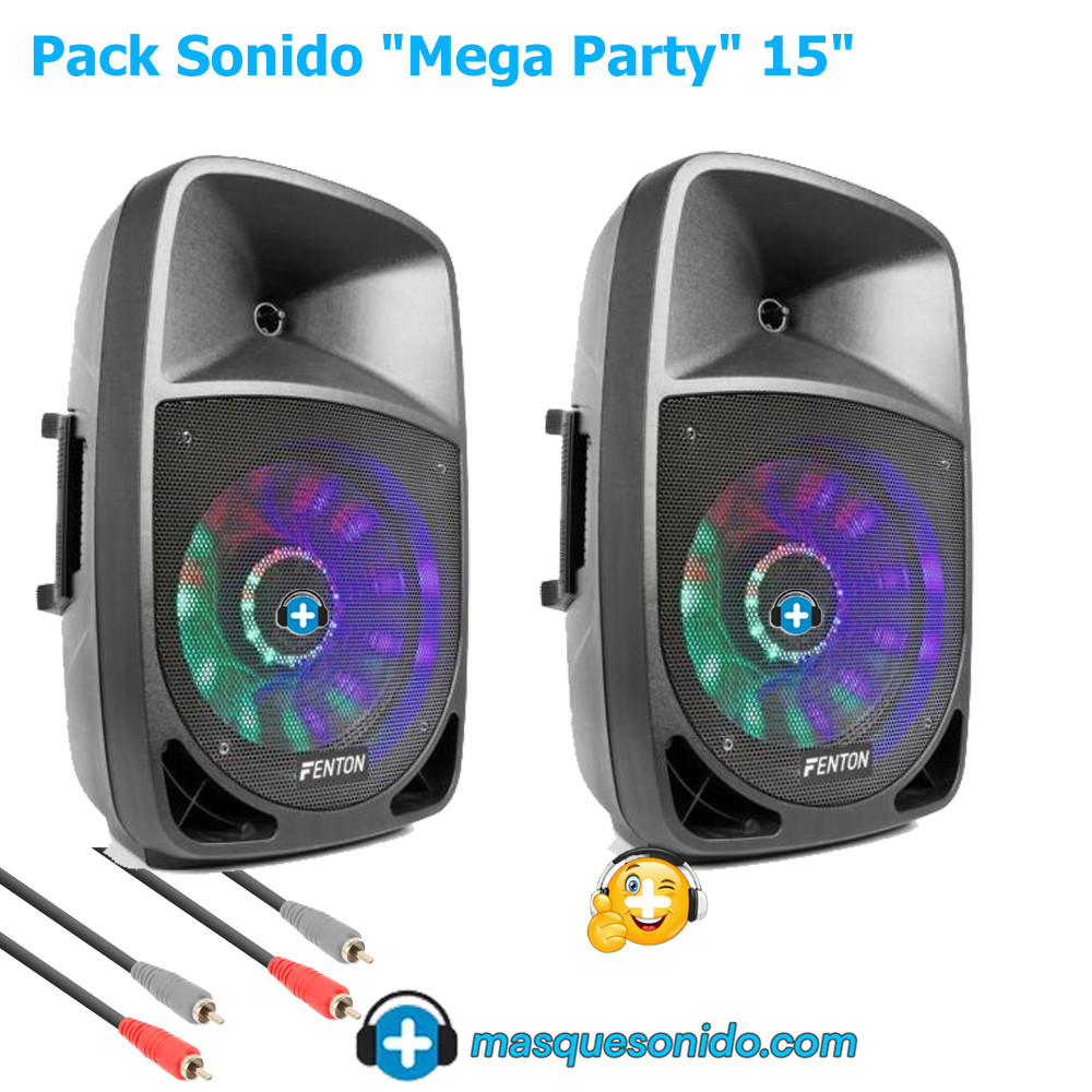 Pack Sonido "Mega Party" 15": Pareja Altavoces Fenton