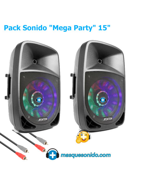 Pack Sonido "Mega Party" 15": Pareja Altavoces Fenton