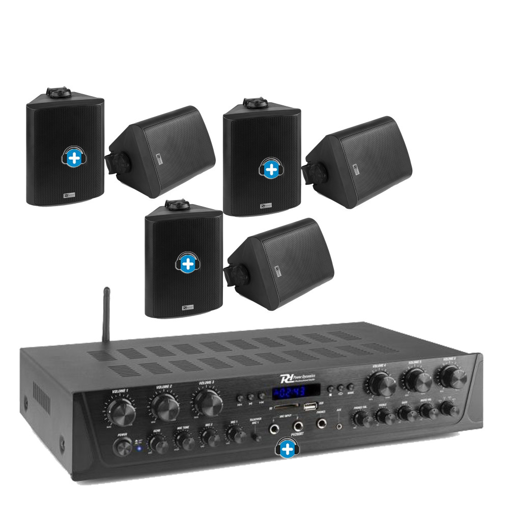 EQUIPO DE SONIDO PASADENA 60 BLACK HILO MUSICAL 6 ZONAS - 6 altavoces 6 pulgadas