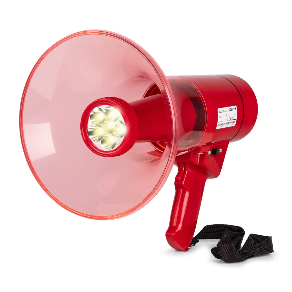 Vonyx   MEG050 Megáfono 50W con Luz LED