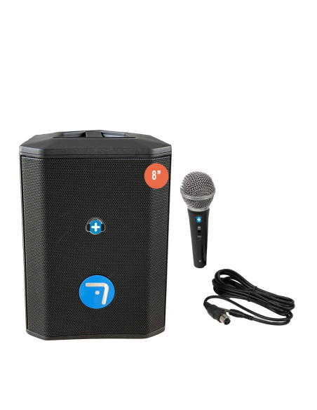 Pack Karaoke Seven SV8 Start: Altavoz 8" + Micrófono | Masquesonido