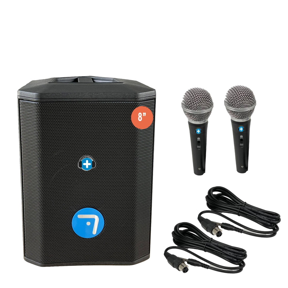 Pack Karaoke Dúo Seven SV8: Altavoz 8" + 2 Micrófonos | Masquesonido