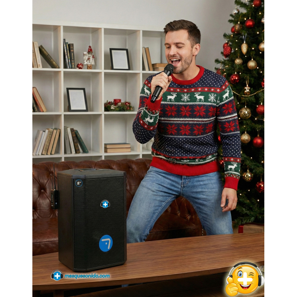 Pack Karaoke Inalámbrico Seven SV8: Altavoz 8" + Micro Sin Cables