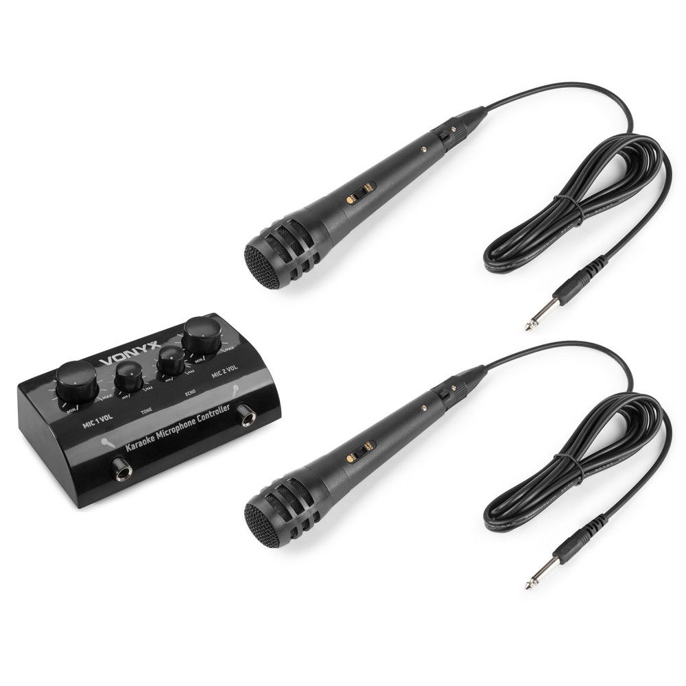Vonyx   AV430B Controlador micrófonos Karaoke Negro