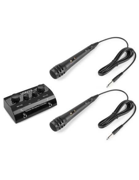 Vonyx   AV430B Controlador micrófonos Karaoke Negro