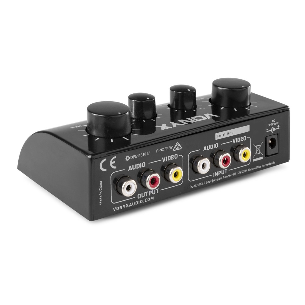 Vonyx   AV430B Controlador micrófonos Karaoke Negro