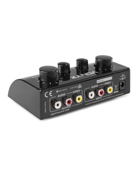 Vonyx   AV430B Controlador micrófonos Karaoke Negro