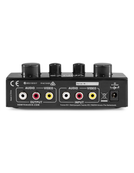 Vonyx   AV430B Controlador micrófonos Karaoke Negro
