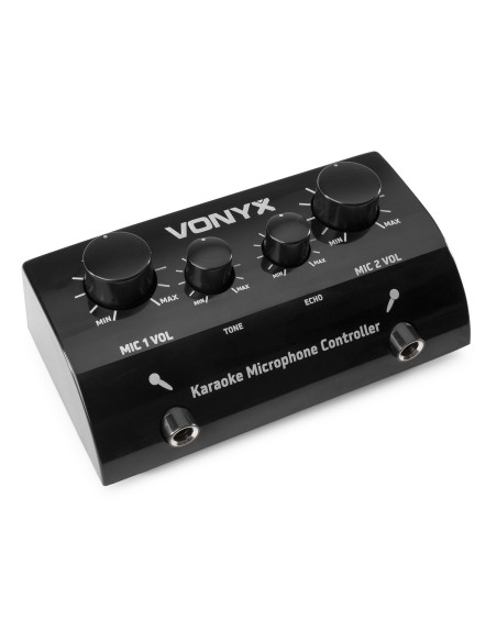 Vonyx   AV430B Controlador micrófonos Karaoke Negro