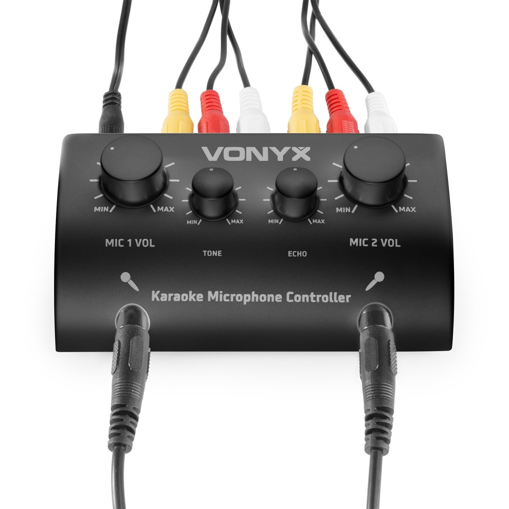 Vonyx   AV430B Controlador micrófonos Karaoke Negro