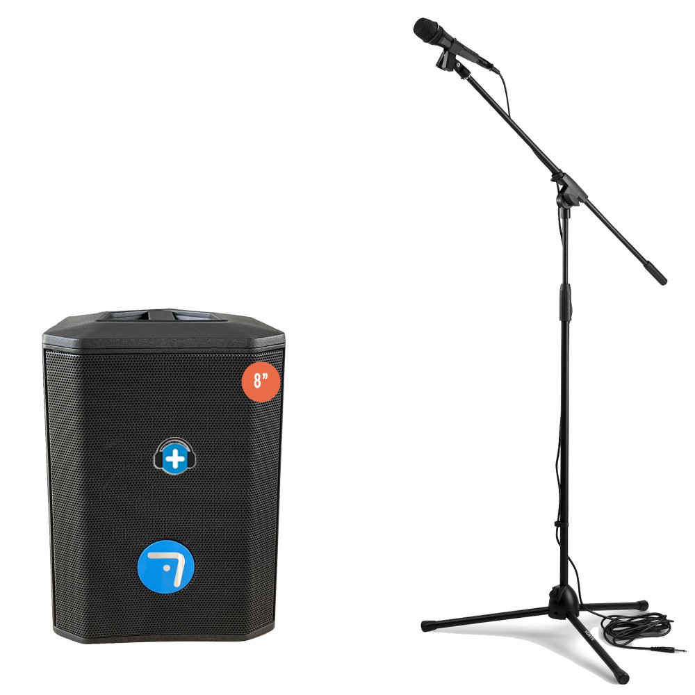 Pack Karaoke Stage Artist: Altavoz + Pie de Micro + Micrófono | Masquesonido