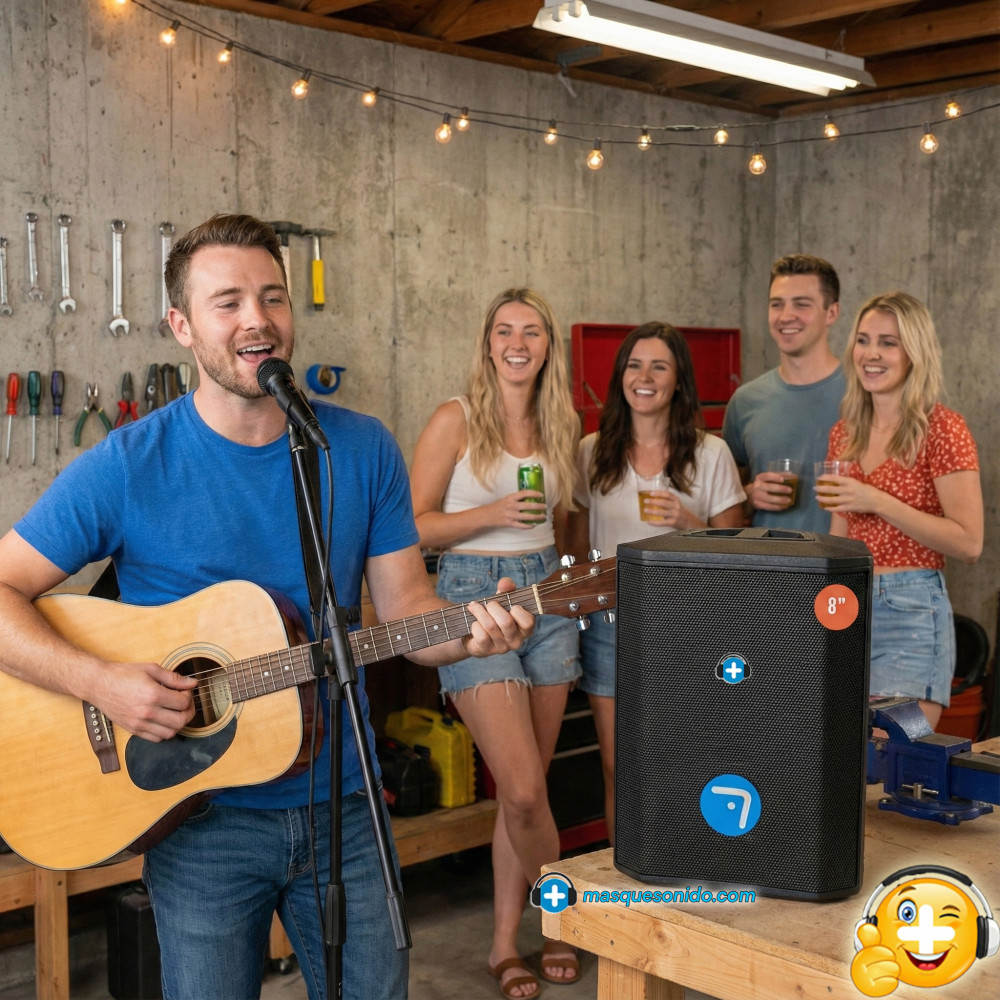 Pack Karaoke Stage Artist: Altavoz + Pie de Micro + Micrófono | Masquesonido