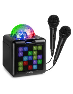 Fenton  KAR15B Altavoz Karaoke con 2 micrófonos Negro