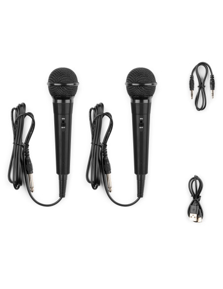 Fenton  KAR15B Altavoz Karaoke con 2 micrófonos Negro