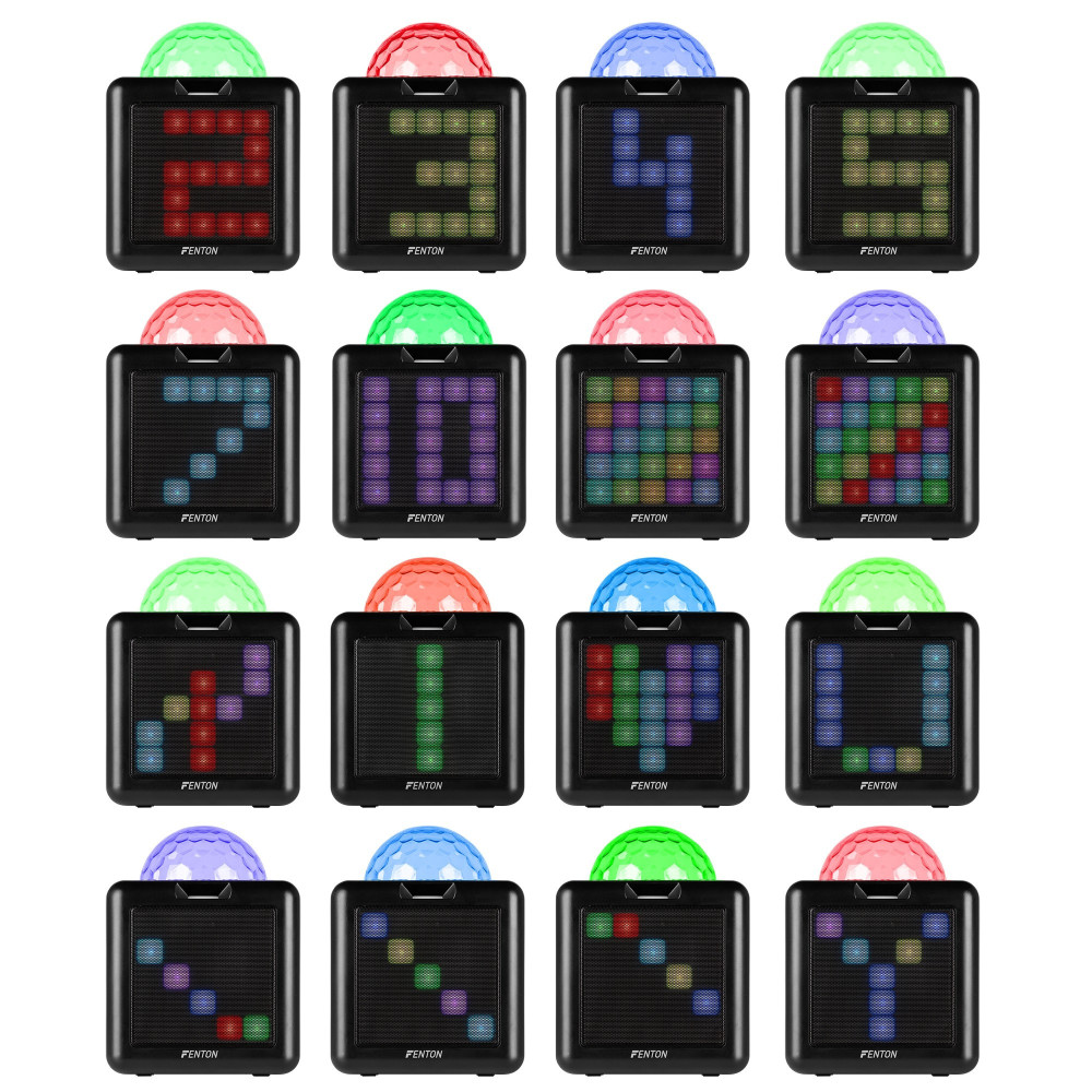 Fenton  KAR15B Altavoz Karaoke con 2 micrófonos Negro